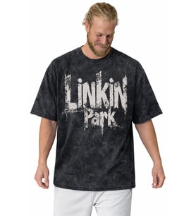 Linkin Park Rock Metal Müzik Grubu Baskılı Unisex Oversize Vintage Yıkamalı Tişört