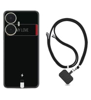 Realme C55 Kılıf Resimli Boyun Askılı İpli Desenli Silikon My Love 1402