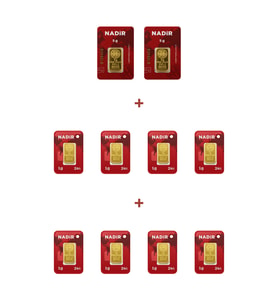 Nadir Gold 24 Ayar 18 Gram Külçe Altın (2 Adet 5 Gram Külçe Altın + 8 Adet 1 Gram Külçe Altın )