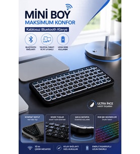 Cep Boyutu Kablosuz Bluetooth Klavye Telefon ve Tablet Uyumlu