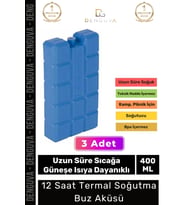Premium Uzun Süre Sıcağa Güneşe Isıya Dayanıklı 12 Saat Termal Soğutma Buz Aküsü Kasedi 3'lü