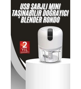 Mini Doğrayıcı Rondo Taşınabilir Mini El Blender Paslanmaz Çelik