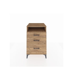 Kronos Komodin Tek Raflı 3 Çekmeceli 60x59x96 Çam-Çam