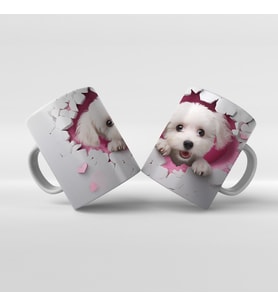 Baskılı Kupa Bardak Sevimli Köpekler - 19