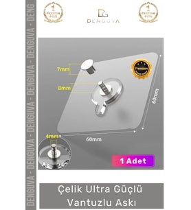 #VantuzluAskı Şeffaf Kendinden Yapışkanlı Su Geçirmez 10 Kg Kapasiteli Güçlü Vantuzlu Askı 1 Adet