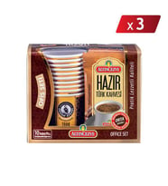 Altın Cezve Hazır Türk Kahvesi Ofis Seti Orta Şekerli 10 x 9 Gr - 3LÜ PAKET