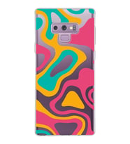 Samsung Galaxy Note 9 Kapak Renkli Desen Tasarımlı Şeffaf Silikon Kılıf