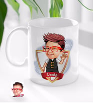 BK Gift Kişiye Özel İsimli Erkek Çocuk Karikatürlü Beyaz Kupa Bardak-2