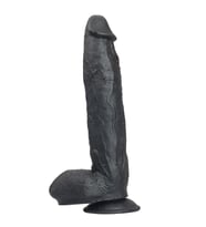 OdinsShop 31 cm Vantuzlu Realistik Siyahi Penis  Vajinal Dildo