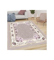 Rovigo Home Dijital Baskı Yıkanabilir Kaymaz Taban Salon Halısı RVG0655 (Pembe)