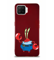 Oppo A73 Soft Premier Kapak Bay Yengeç Tasarımlı Silikon Kılıf - Mürdüm (Şeffaf)