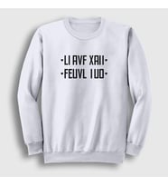 Presmono Unisex Beyaz Seni Seviyorum I Love You Katlamalı Gizli Yazılı Sweatshirt 343883tt (Beyaz)
