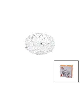 KÜÇÜK CAM - DIAMOND KRİSTAL ŞEKİL YUVARLAK KÜLLÜK ÇAP: 11.2CM - D: 4.4CM