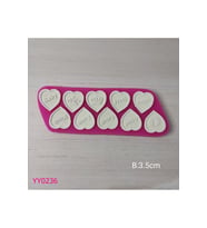 YY0236 Kalp İçinde İfadeler Silikon Kalıp