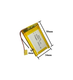 Sertec 383450 3.7V 750 Mah Lityum Polimer Pil 1.5A (Drone Için Uygun Değildir)