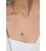 Elika Silver Kadın Renk Akışlı Kayan Yıldız Model 925 Ayar Gümüş Kolye