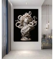MEDUSA KANVAS TABLO EV DUVAR SALON OFİS DÜKKAN HEDİYELİK DEKARASYON