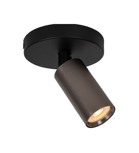 GU10 Tekli Led Spot Siyah Kahverengi Metal Gövde Hareketli Başlıklı Duvar Tavan Aplik