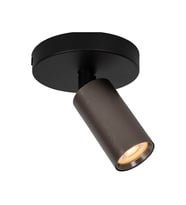 GU10 Tekli Led Spot Siyah Kahverengi Metal Gövde Hareketli Başlıklı Duvar Tavan Aplik