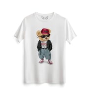 Hip Hop Tedy Bear Beyaz Tshirt