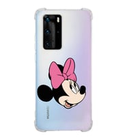 Huawei P40 Pro  Köşe Korumalı Antişok Kapak Minnie Mouse Tasarımlı Şeffaf  Kılıf