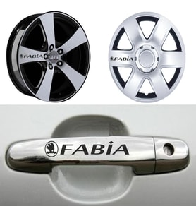 Fabia Kapı Kolu Jant Sticker (10 Adet) Etiket Yapıştırma Z73