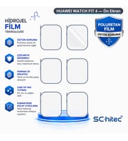 SChitec HUAWEI WATCH FIT 4 Uyumlu Ön Yüzey Nano Şeffaf Hidrojel Ekran Koruyucu