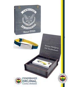 Fenerbahçe Orijinal Lisanslı Fashion Ayarlanabilir Bileklik Kişiye Özel Kutulu (Sarı-Lacivert)