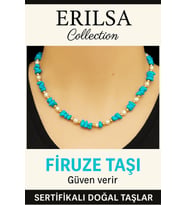 Sertifikalı Kırık Taşlı Model İnci – Firuze Taşı Kolye – Şifa ve Koruma Enerjisi (Çok Renkli)