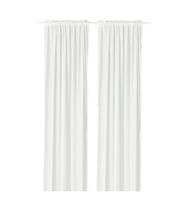 Fon perde/2 kanat, beyaz-örgü beyaz, 145x300 cm, ışık filtreleyici, polyester