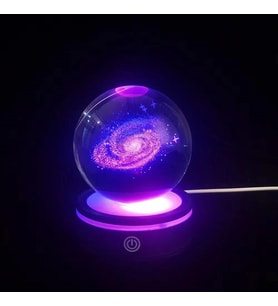 USB'li Samanyolu Tasarımlı Dönen Cam Küre