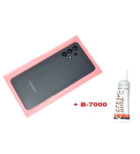 Tkgz Samsung Galaxy A32 A325 Arka Pil Batarya Kapağı (FULL Kamera Lensli+B-7000) SİYAH