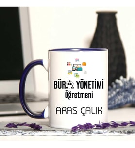 Büro Yönetimi Öğretmenine Özel Öğretmenler Günü Hediyesi Kişiye Özel Kupa Bardak