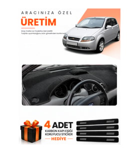 CHEVROLET KALOS (2009-2013) Uyumlu Torpido Koruma Örtüsü Oto Kılıfı - Siyah