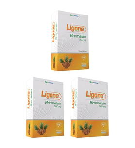 Ligone Bromelain 500 mg 60 Kapsül x 3 Adet