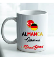 Kişiye Özel İsim ve Fotoğraf Baskılı Almanca Öğretmeni Temalı Kupa Bardak No:001
