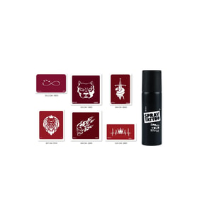 Sonsuz Kral Spray Tattoo Geçici Sprey Dövme Seti