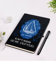 BK Gift Kişiye Özel İsimli Siyah Seyir Defteri ve Kalem Seti-2
