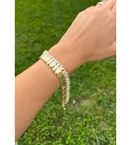 14K Taşlı Çubuk Bileklik