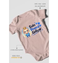 Evin Prensi Geliyor! Kısa Kollu Bebek Body %100 Pamuk