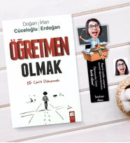 BK Gift Kişiye Özel Kadın Öğretmen Karikatürlü Ahşap Kitap Ayracı Ve Öğretmen Olmak Kitabı Hediye Seti-2