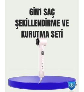 Çok Fonksiyonlu 6 Başlıklı Saç Kurutma ve Şekillendirme Seti