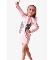 Breeze Kız Çocuk Tunik Tavşan Desenli 1.5-5 Yaş, Somon