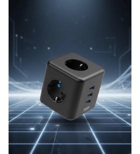 Elektronik Cihazlar İçin Akım Korumalı 3 Prizli USB’li Küp Priz