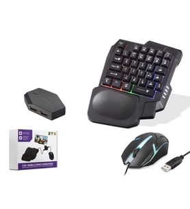 NODAR ND762 Mobil Oyun Klavye Mouse Dönüştürücü Adaptör USB PUBG Uyumlu - Siyah