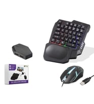 NODAR ND762 Mobil Oyun Klavye Mouse Dönüştürücü Adaptör USB PUBG Uyumlu - Siyah