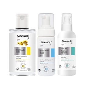 Sirenol Arındırıcı ve Sebum Dengeleyici Set (Doğal Cadı Fındığı ve Organik Çay Ağacı)