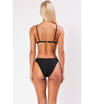 Kadın Bikini Takımı Üçgen Kap Balensiz Düşük Bel Slip Aksesuarlı Regular Kalıp Kolsuz Örme Raşel