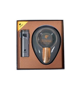 Cohiba Çakmak Küllük İkili Gunmetal Puro Seti