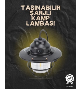 Kamp ve Bahçe İçin Retro LED Fener – Sıcak Işık, Uzun Ömürlü Batarya